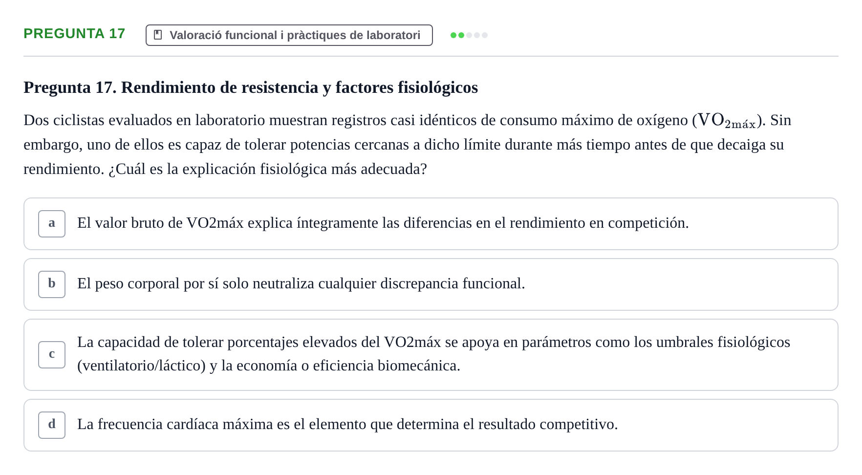 Enunciado: Pregunta 17