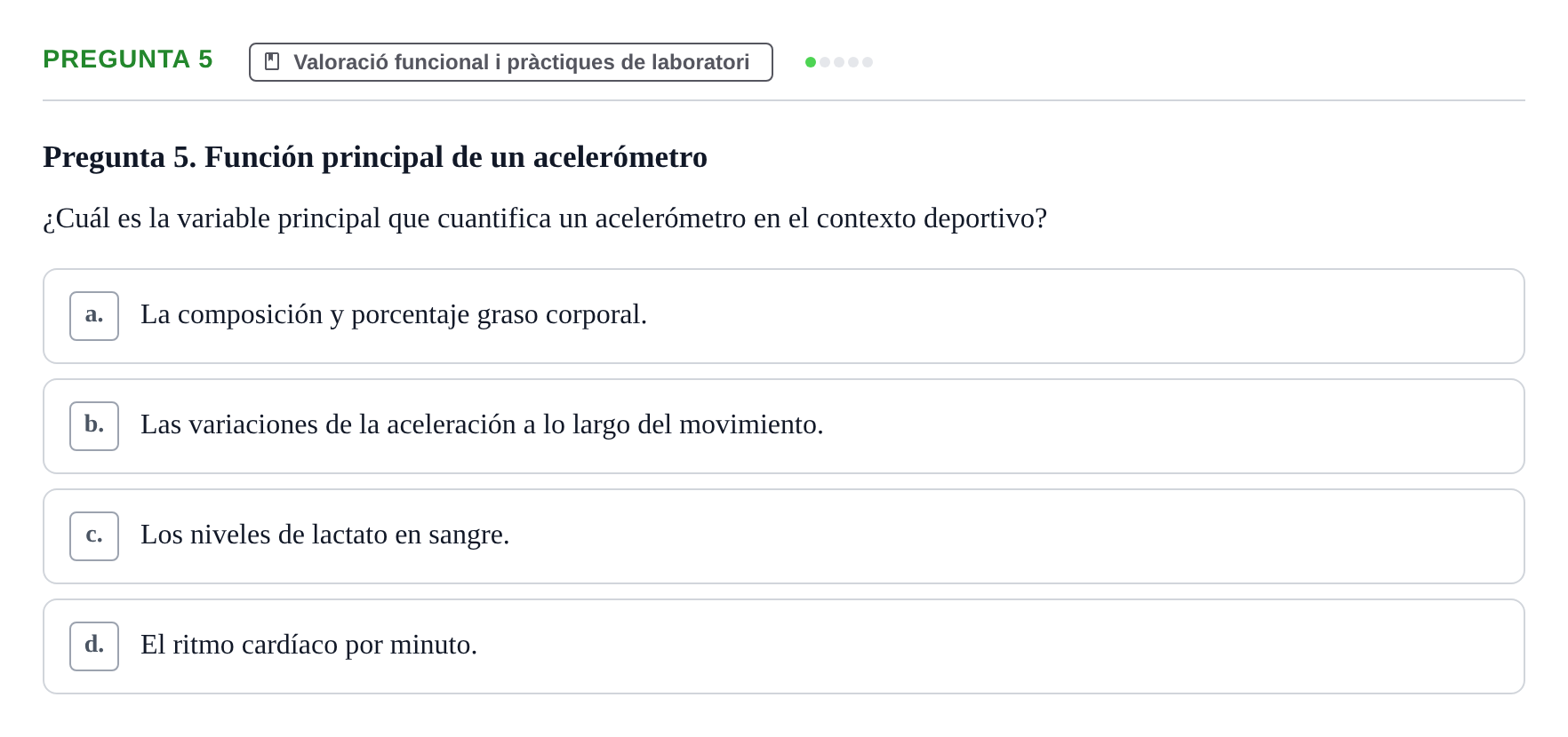 Enunciado: Pregunta 5