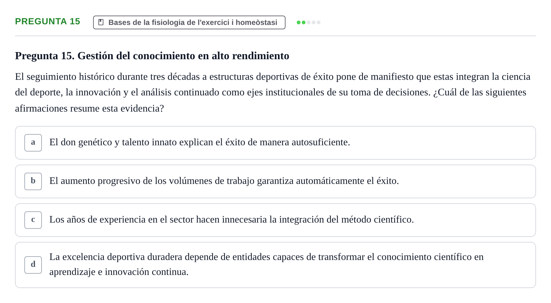 Enunciado: Pregunta 15