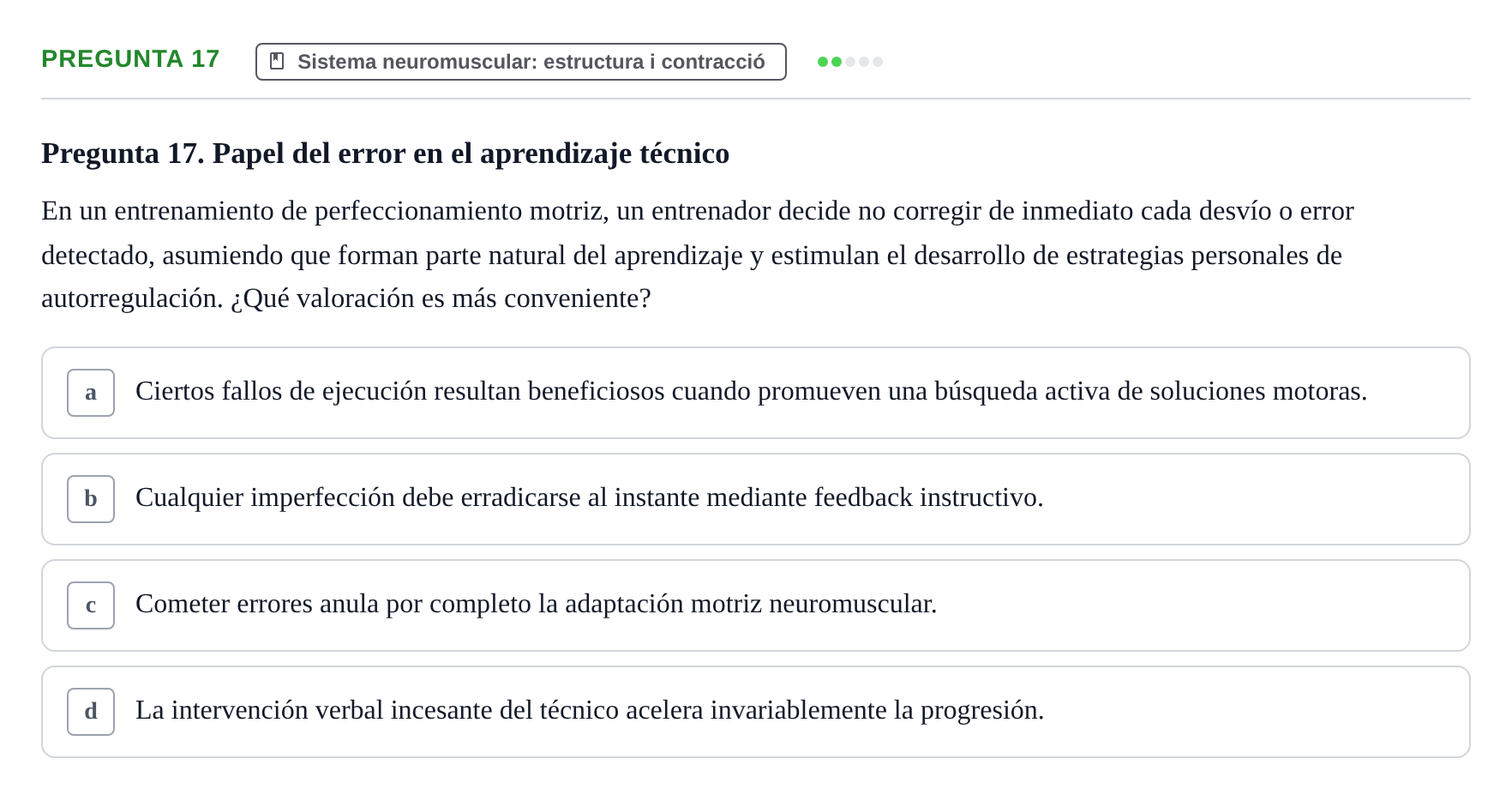 Enunciado: Pregunta 17