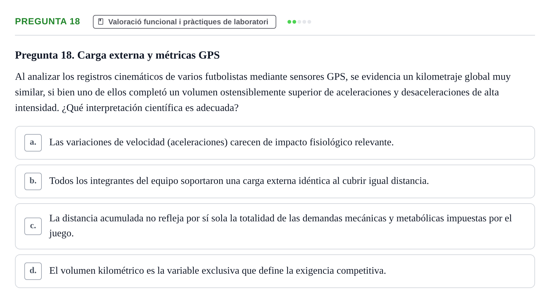 Enunciado: Pregunta 18
