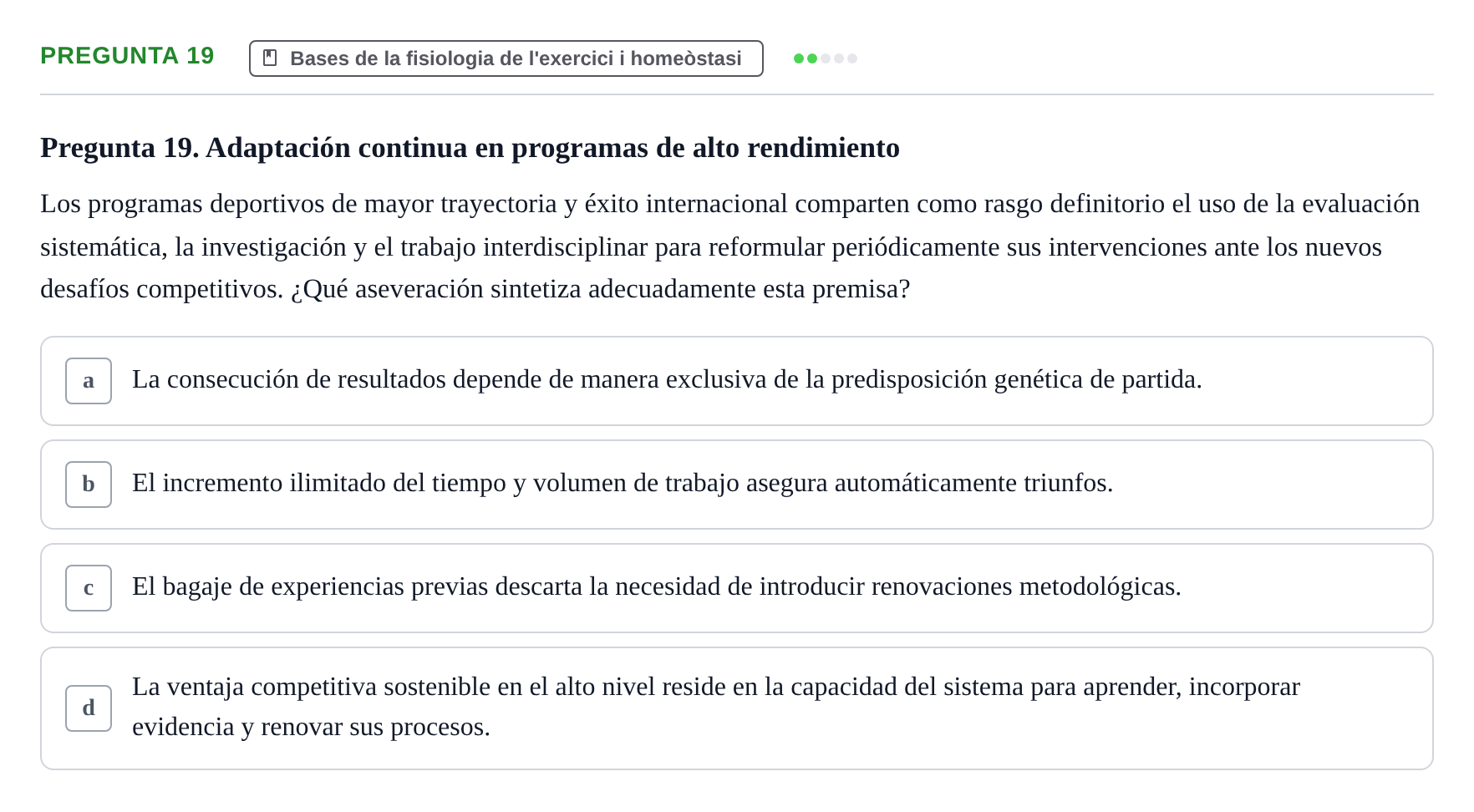 Enunciado: Pregunta 19