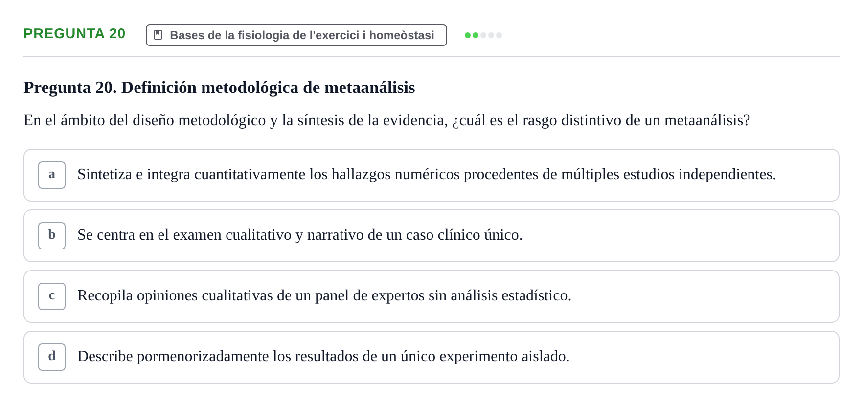 Enunciado: Pregunta 20