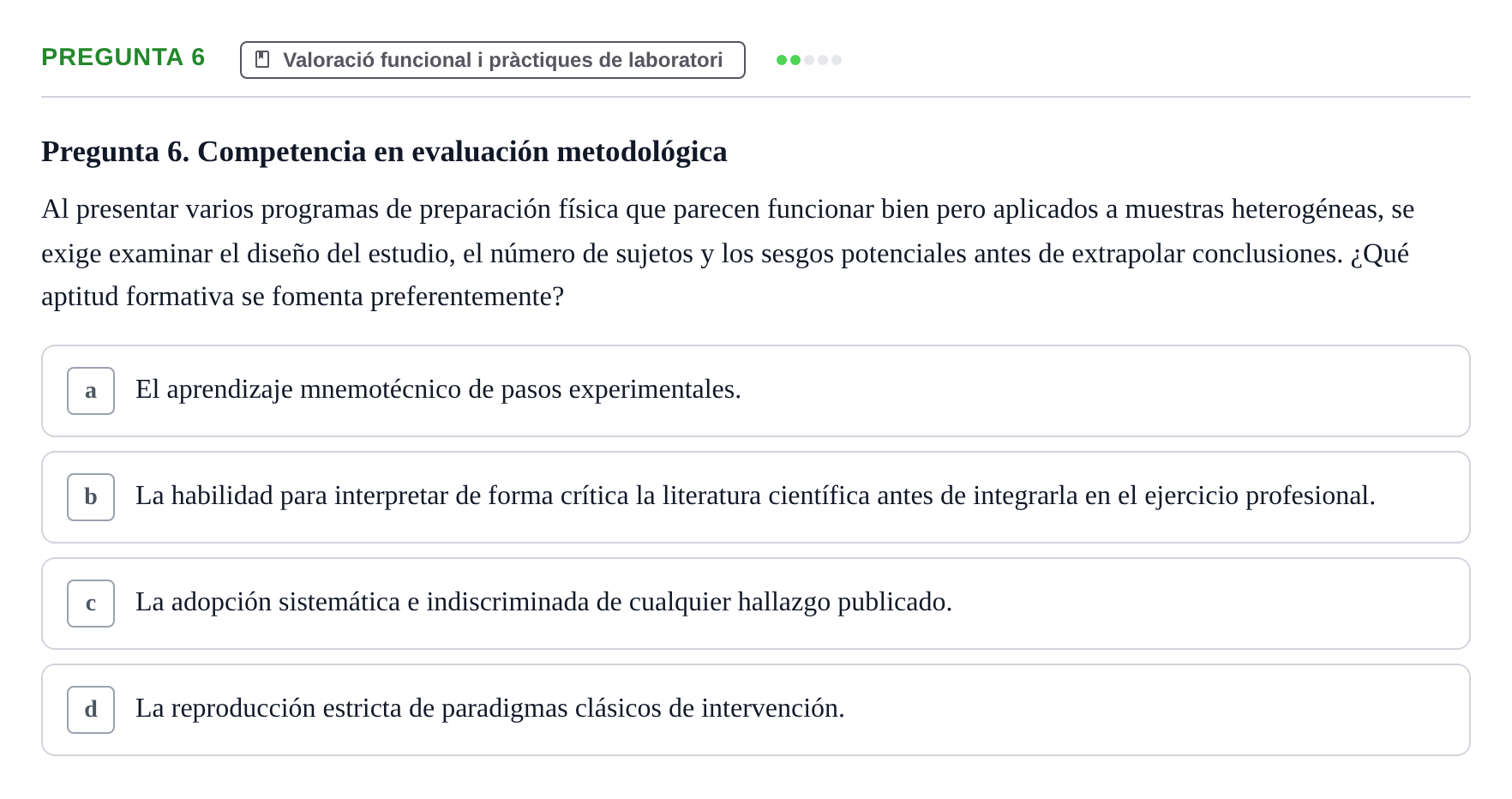 Enunciado: Pregunta 6