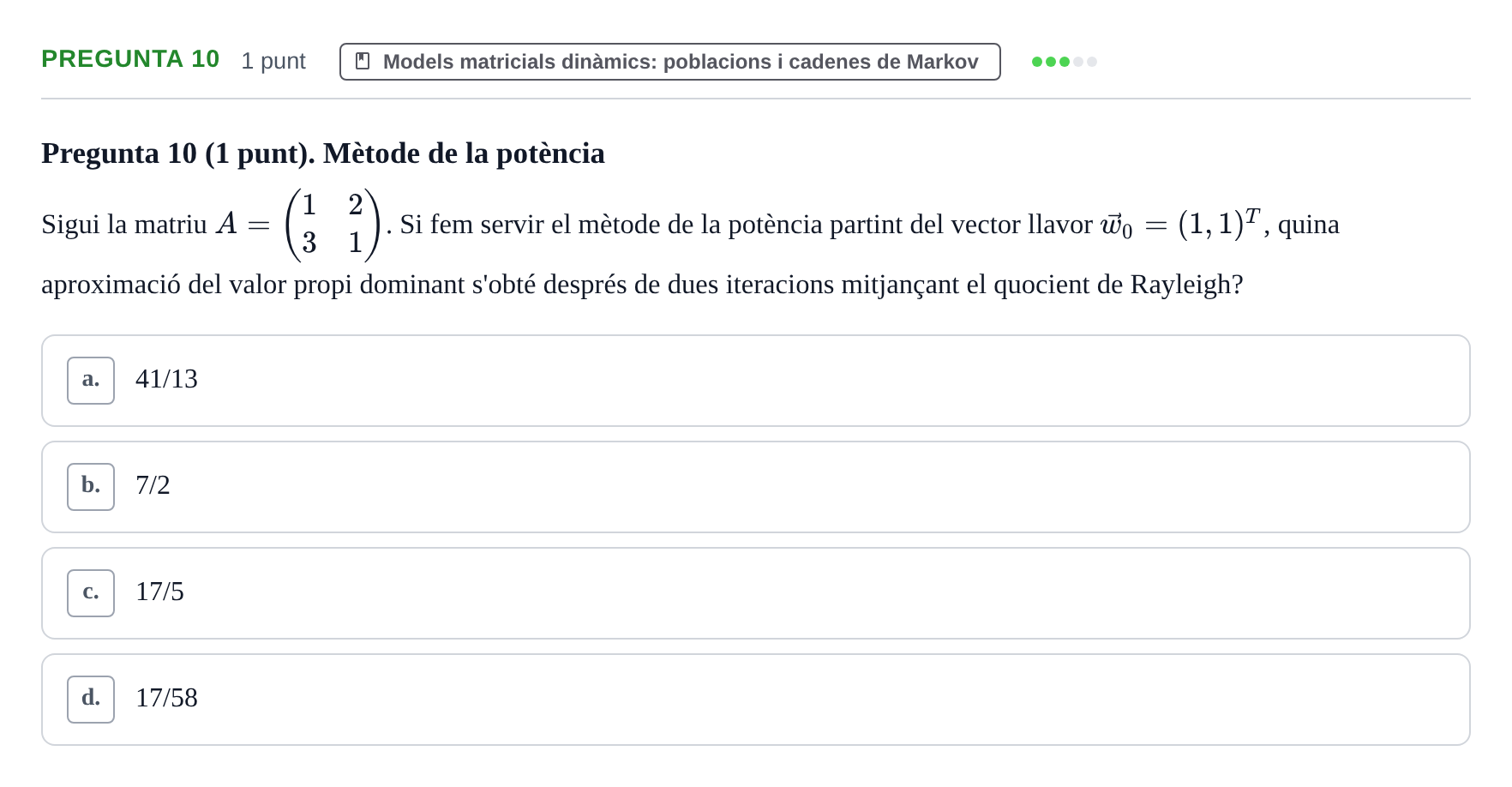 Enunciado: Pregunta 10 · Álgebra UDG 2022