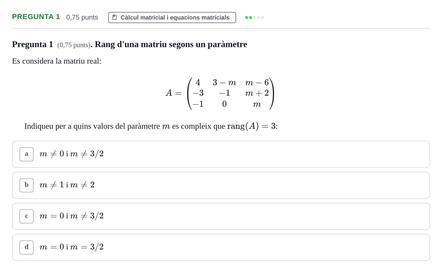 Enunciado: Pregunta 1 · Álgebra UDG 2022