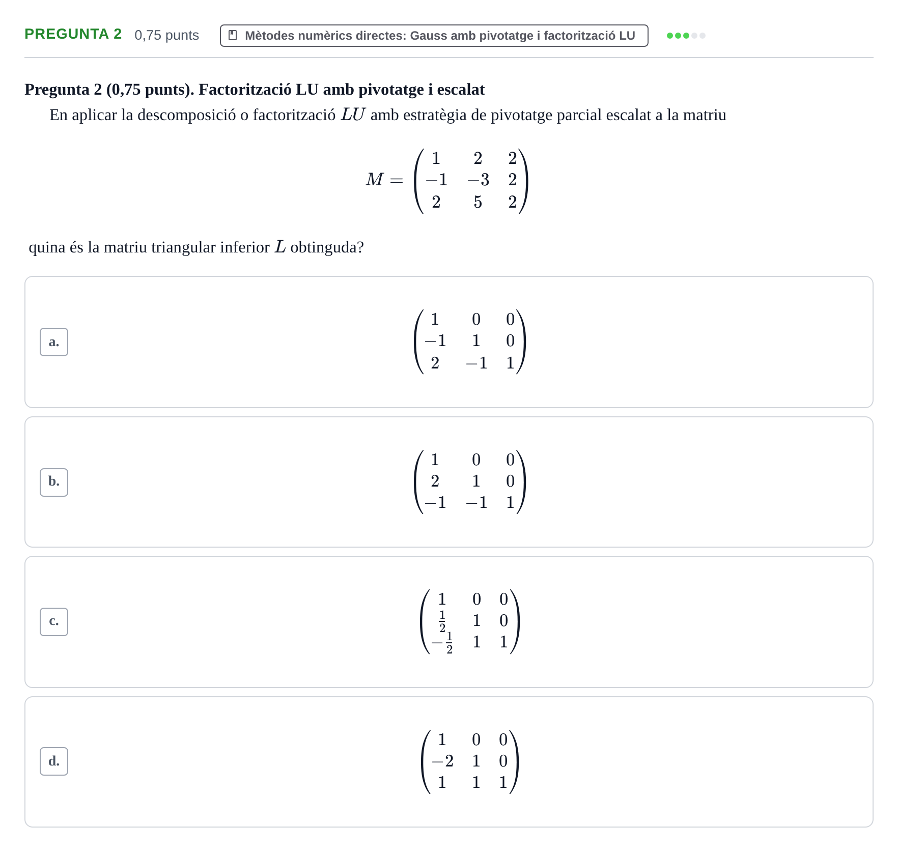 Enunciado: Pregunta 2 · Álgebra UDG 2022