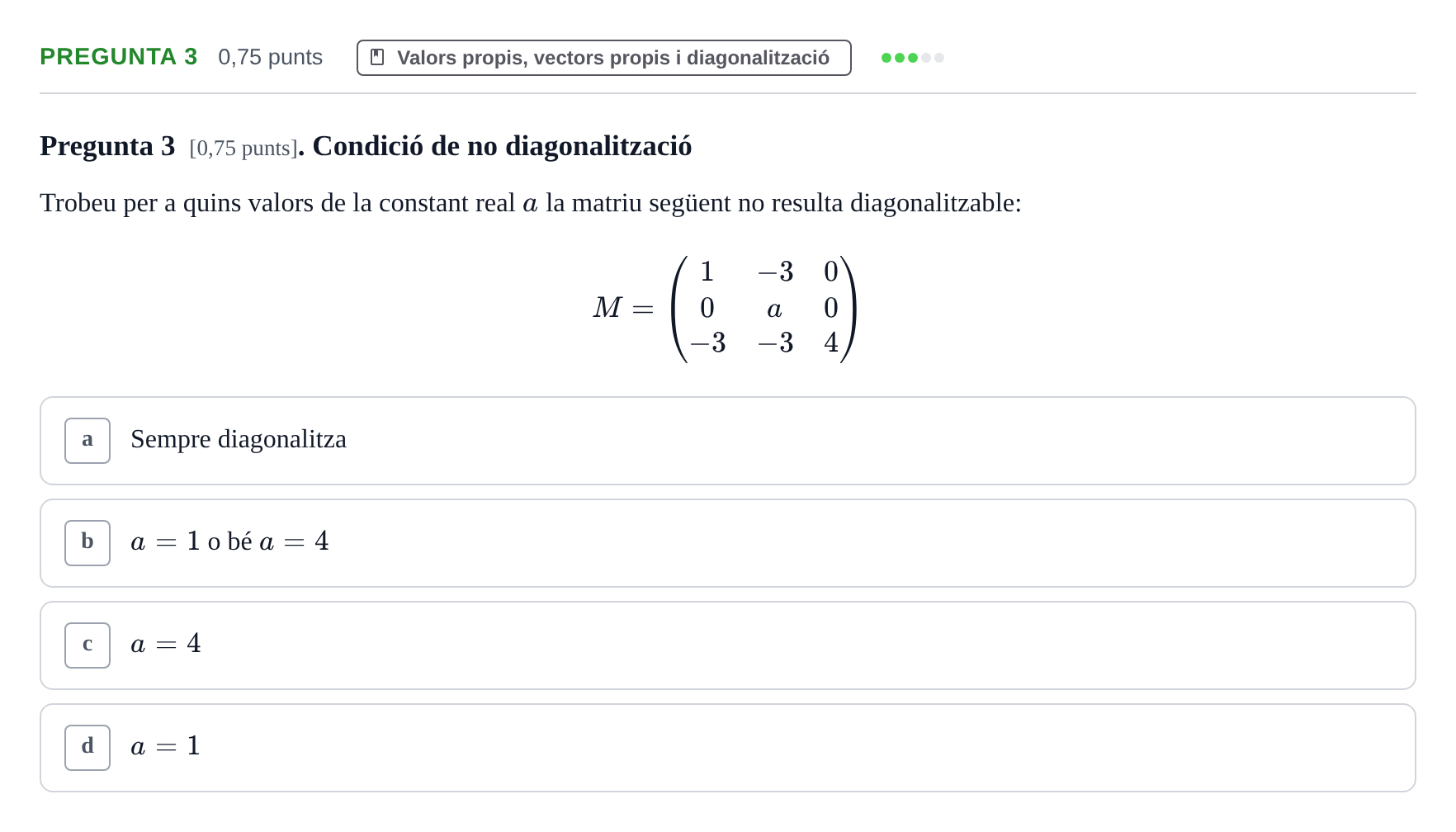 Enunciado: Pregunta 3 · Álgebra UDG 2022