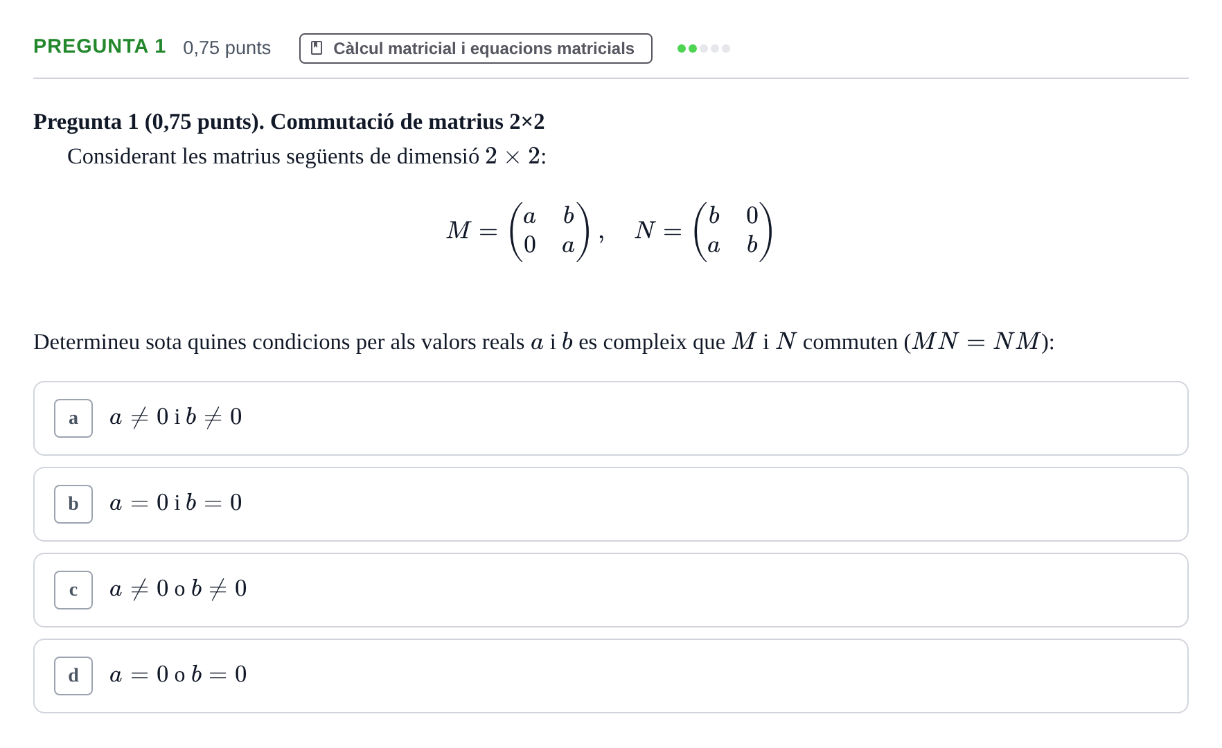 Enunciado: Pregunta 1 · Álgebra UDG 2022