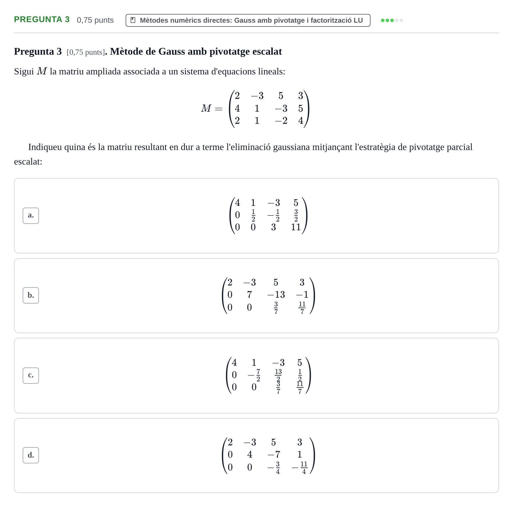 Enunciado: Pregunta 3 · Álgebra UDG 2022