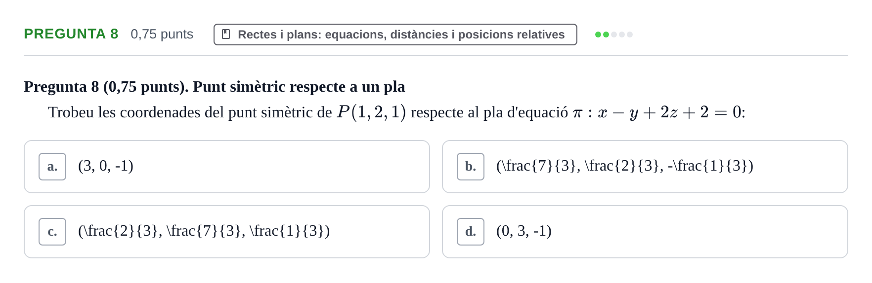 Enunciado: Pregunta 8 · Álgebra UDG 2022