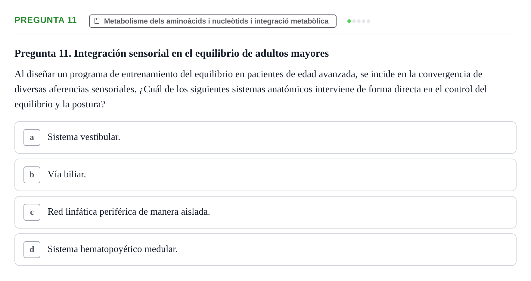 Enunciado: Pregunta 11
