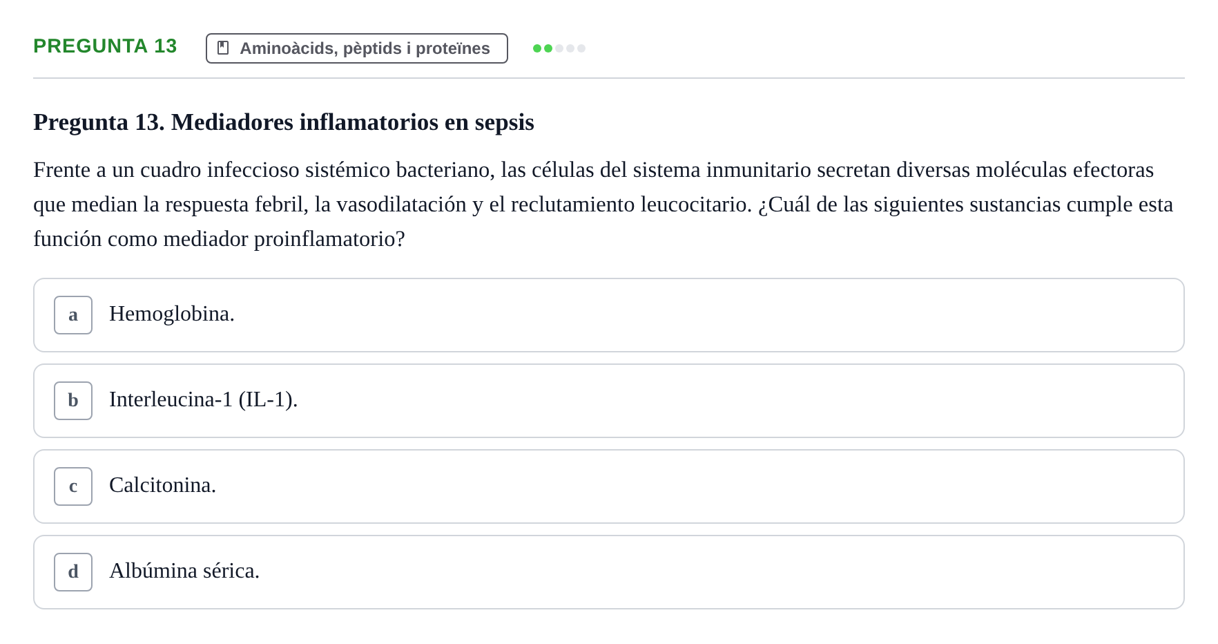 Enunciado: Pregunta 13