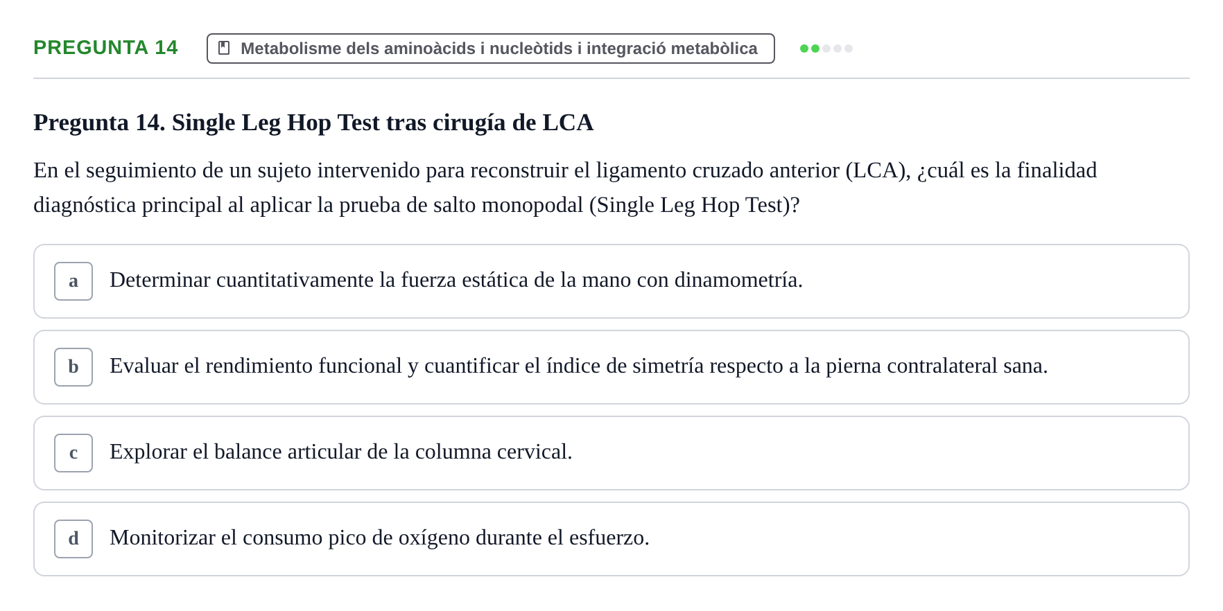 Enunciado: Pregunta 14