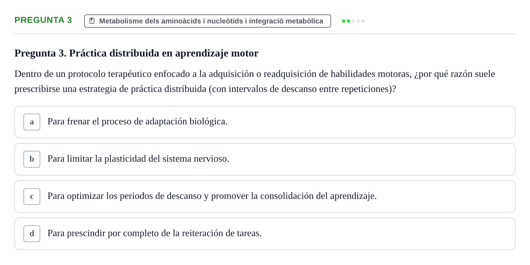 Enunciado: Pregunta 3