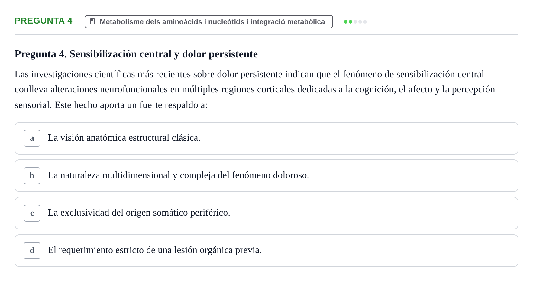 Enunciado: Pregunta 4