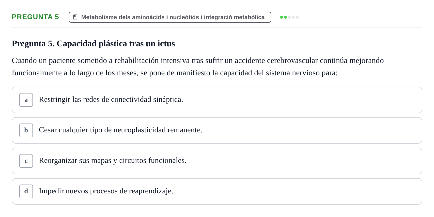 Enunciado: Pregunta 5