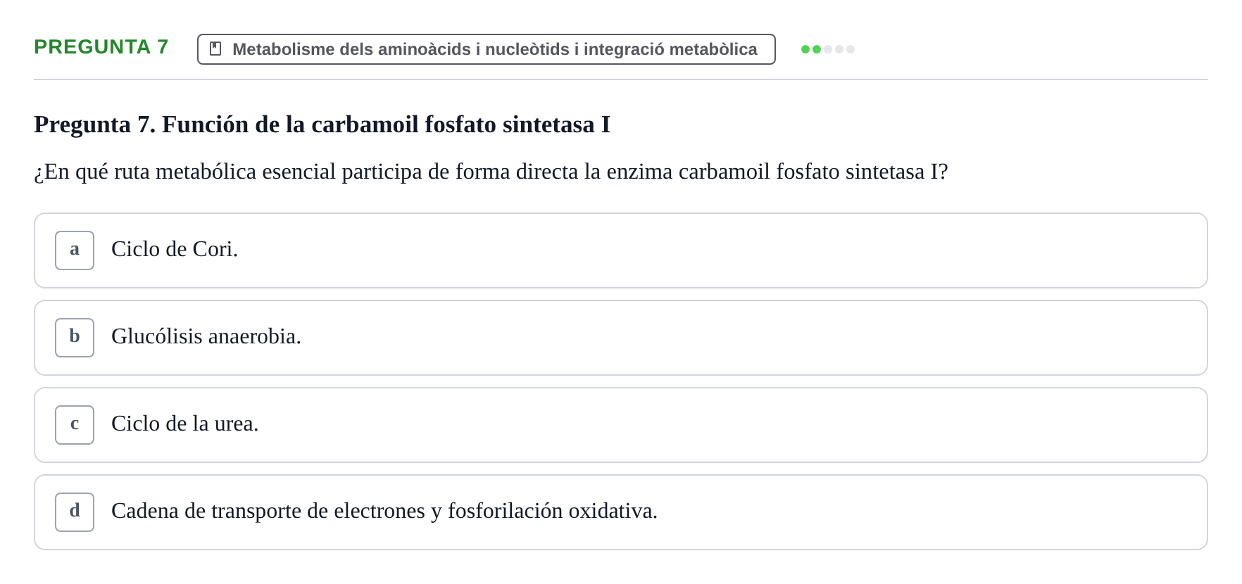Enunciado: Pregunta 7