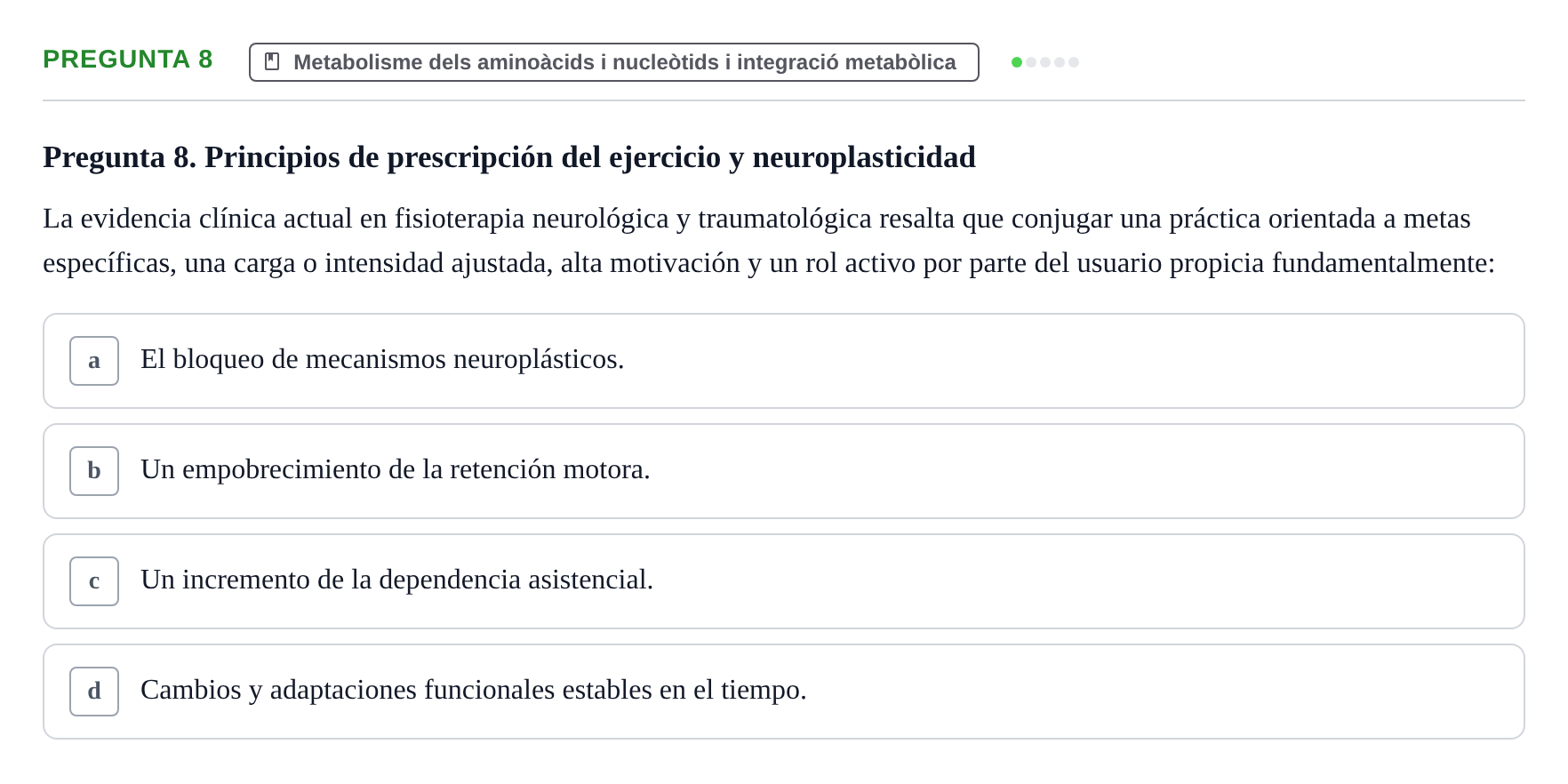 Enunciado: Pregunta 8