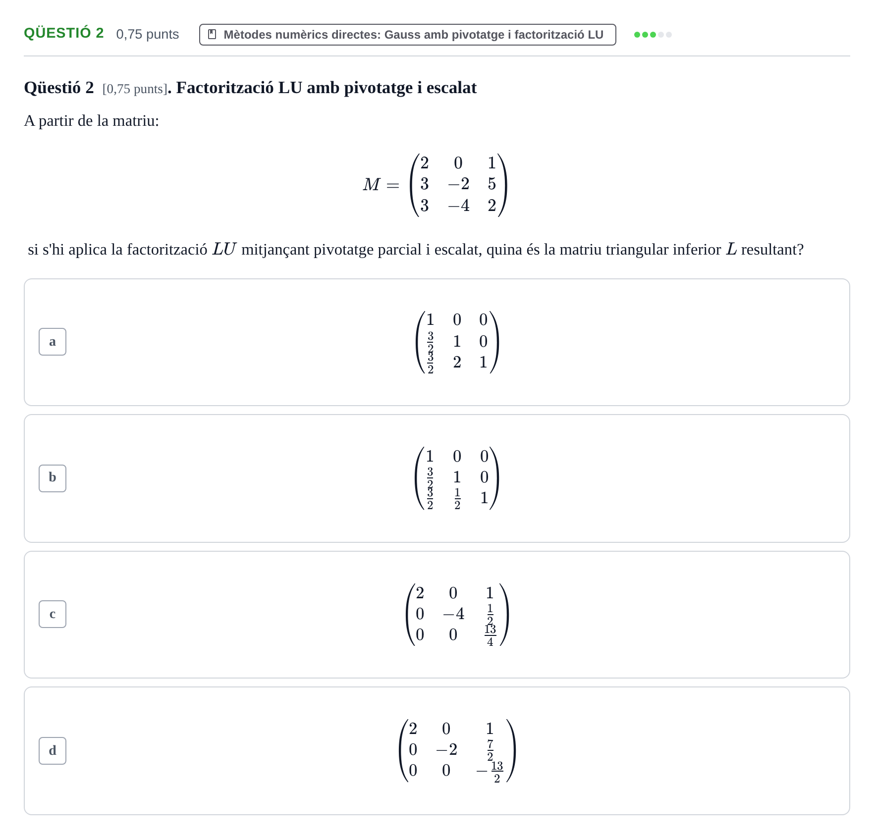 Enunciado: Ejercicio Qüestió 2 · Álgebra UDG 2023