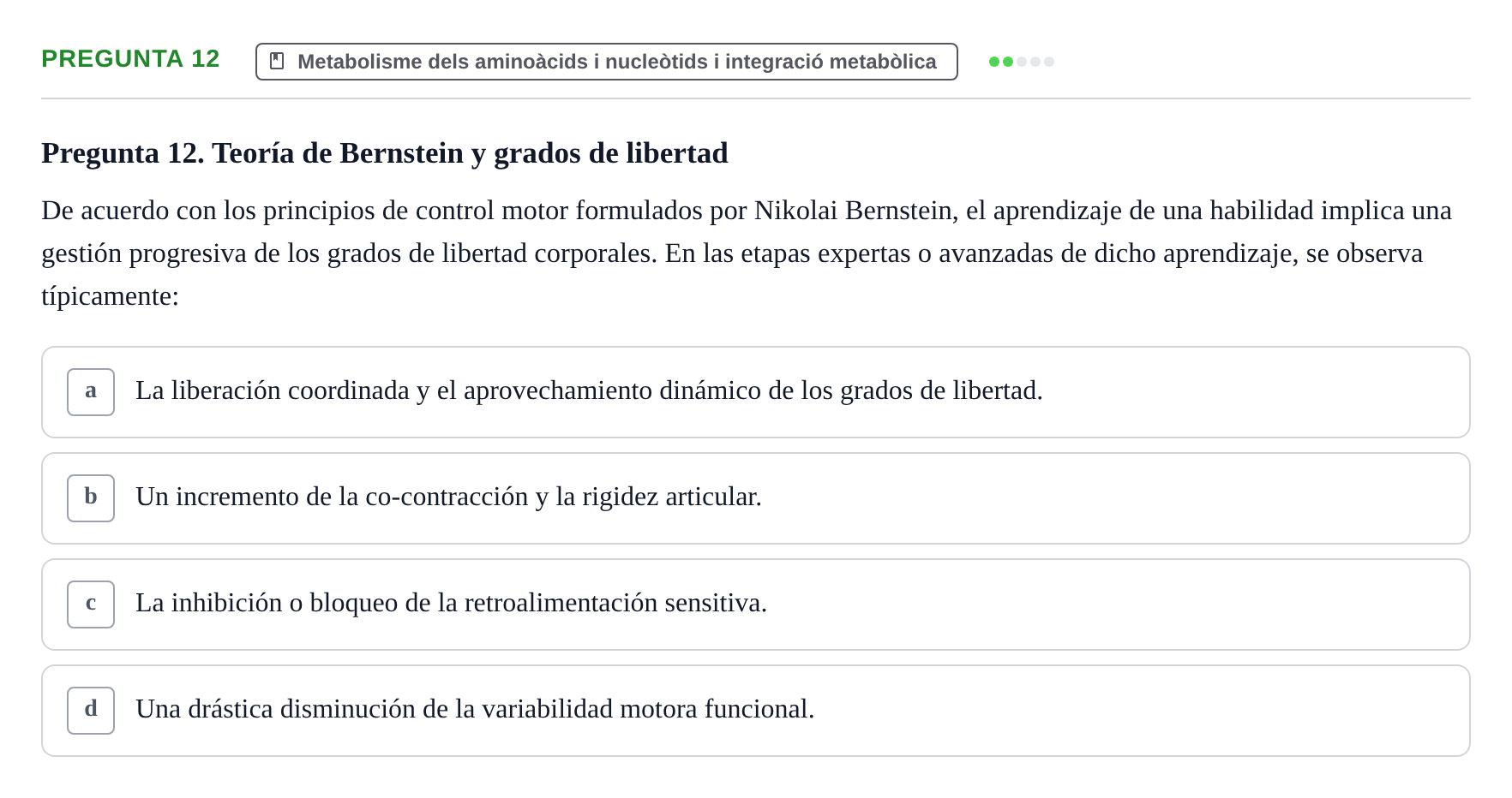 Enunciado: Pregunta 12