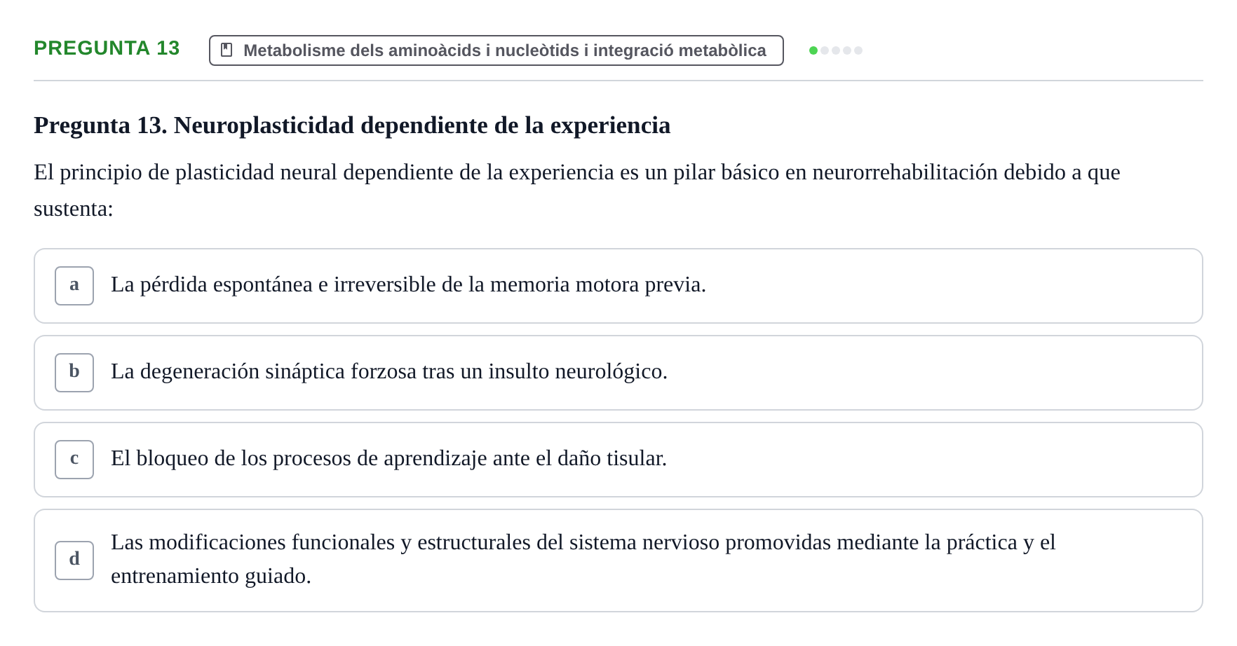 Enunciado: Pregunta 13