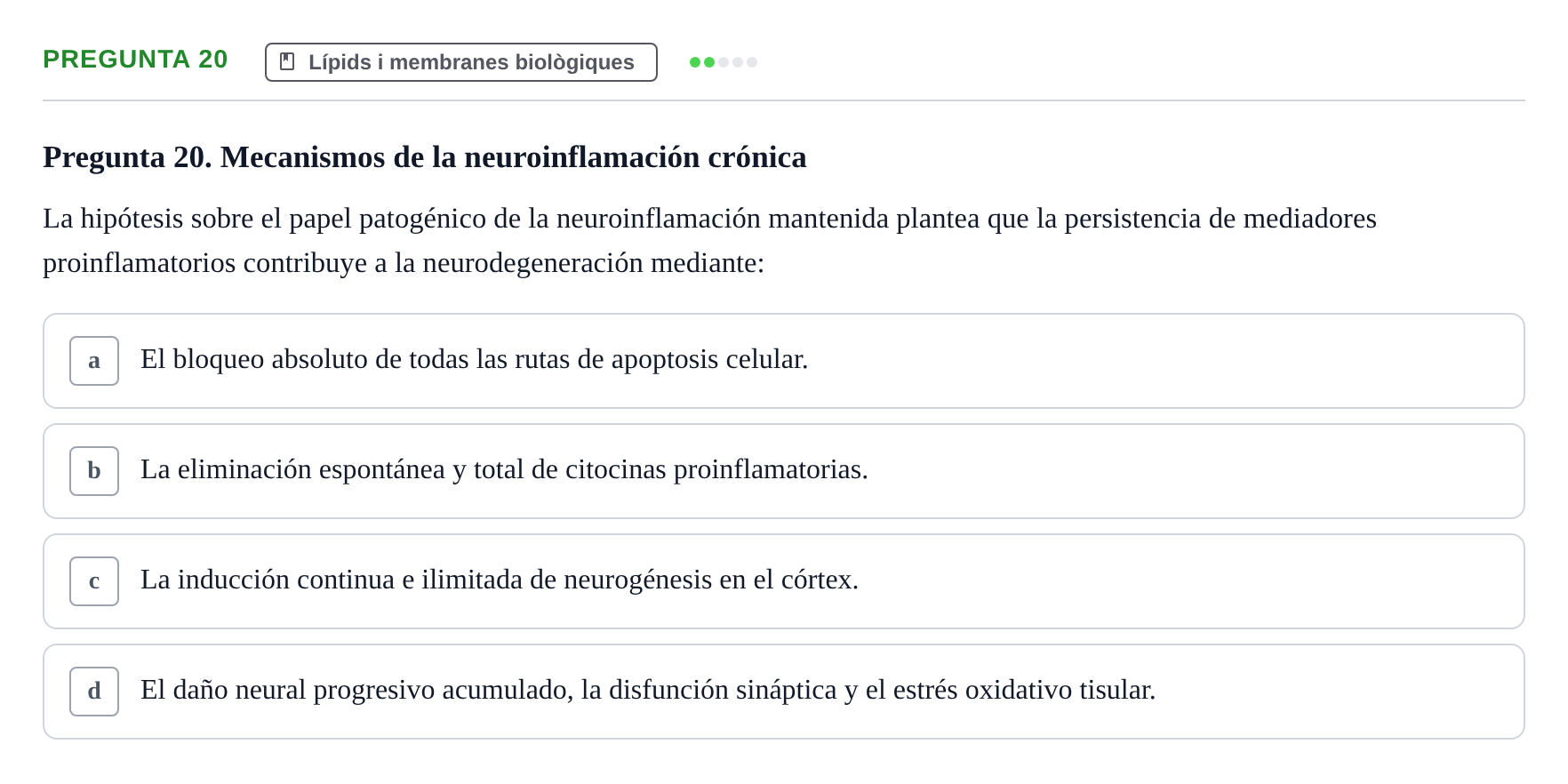Enunciado: Pregunta 20