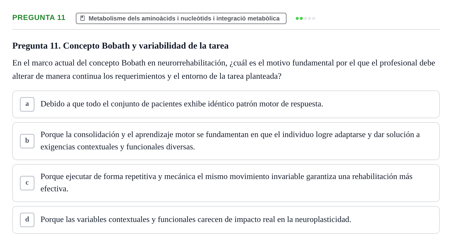 Enunciado: Pregunta 11