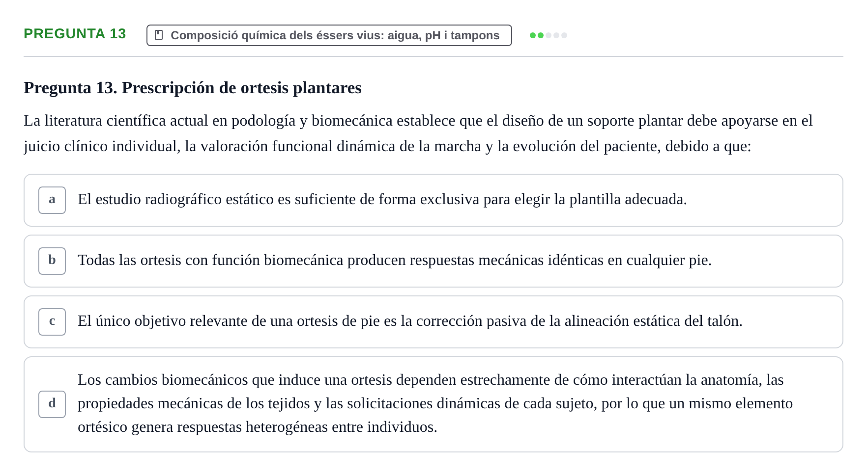 Enunciado: Pregunta 13