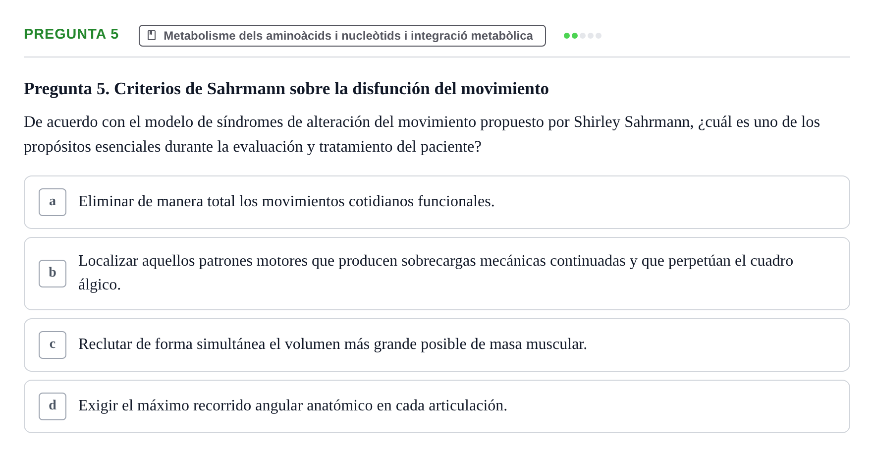 Enunciado: Pregunta 5