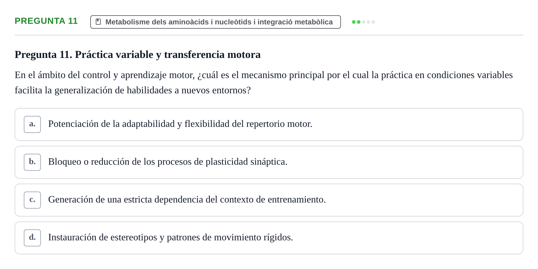 Enunciado: Pregunta 11