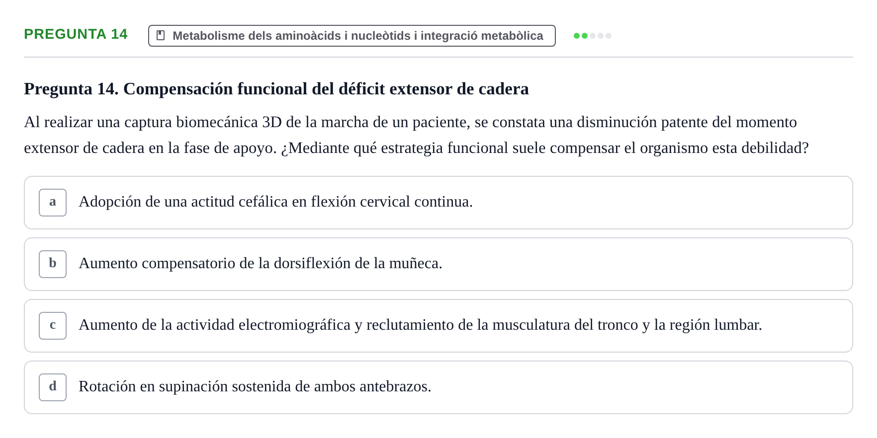 Enunciado: Pregunta 14