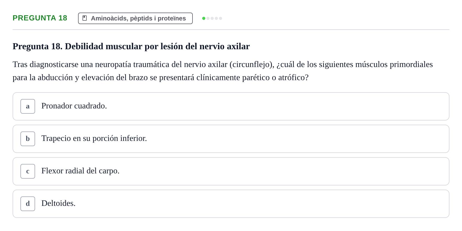 Enunciado: Pregunta 18