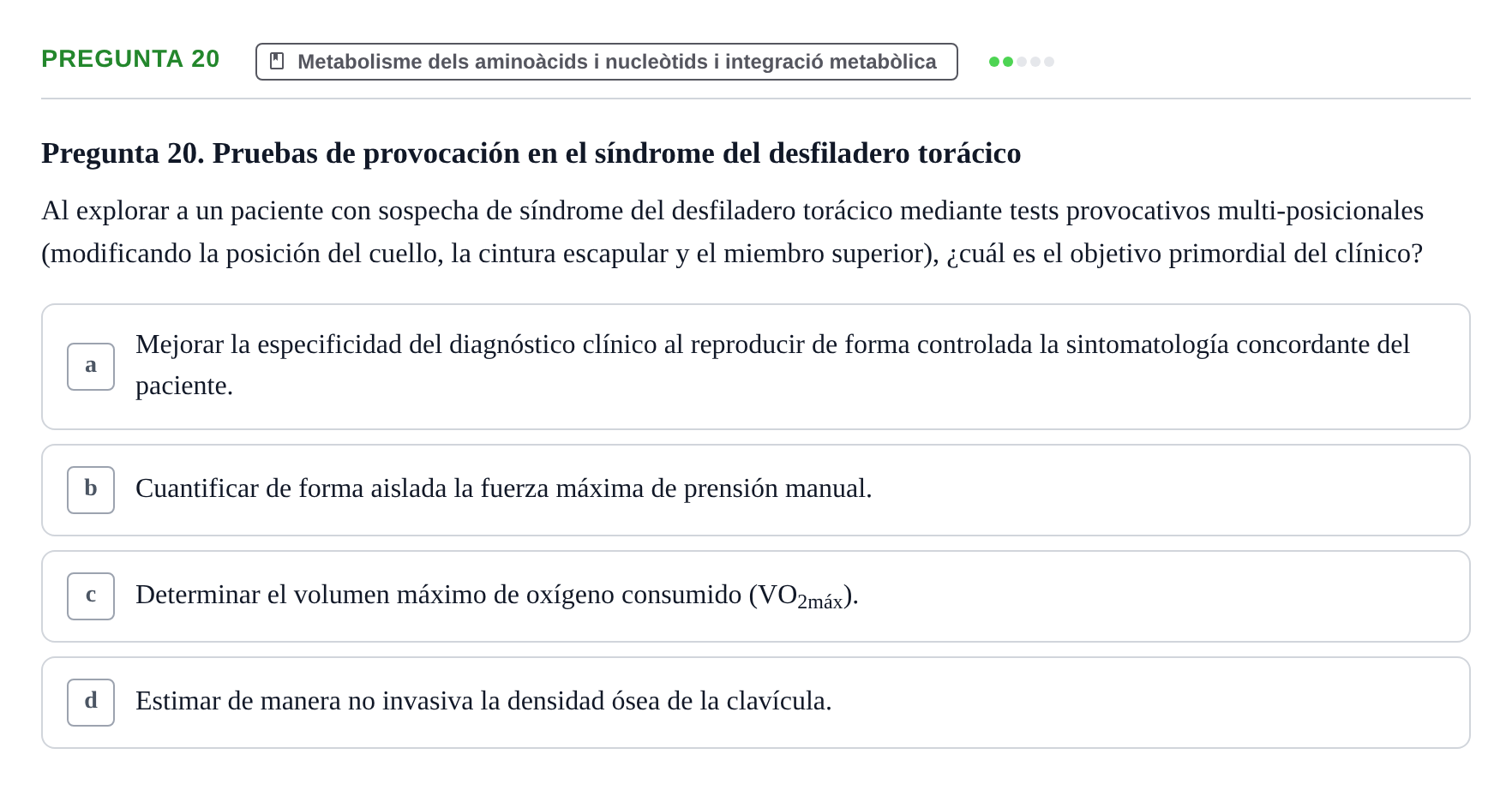 Enunciado: Pregunta 20