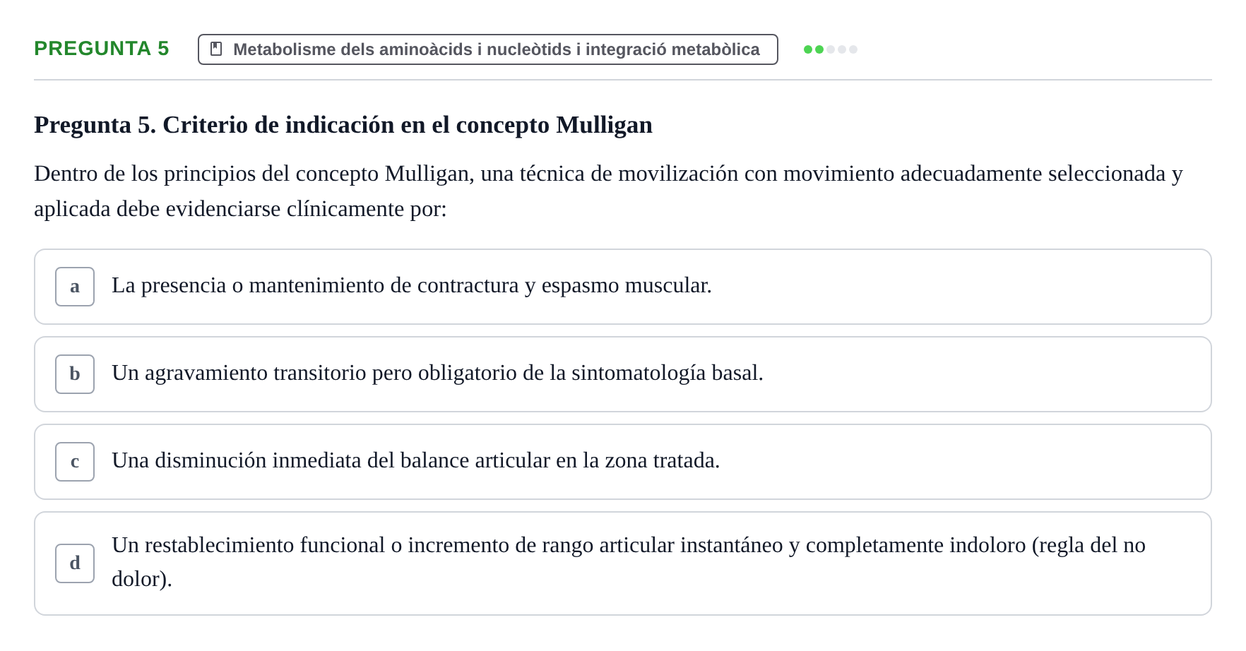 Enunciado: Pregunta 5