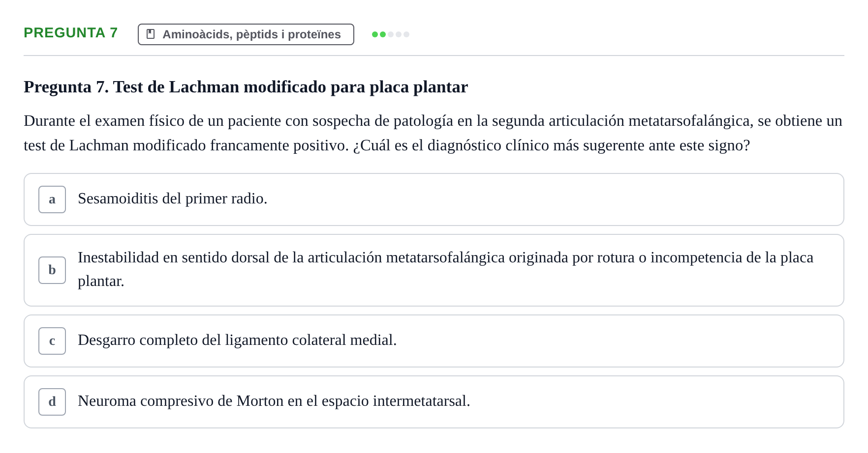 Enunciado: Pregunta 7