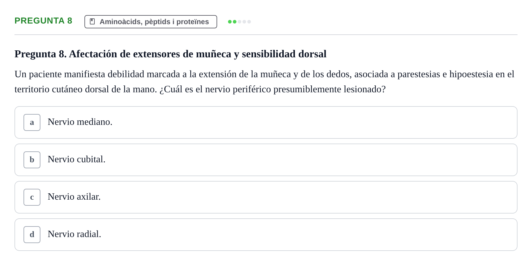 Enunciado: Pregunta 8
