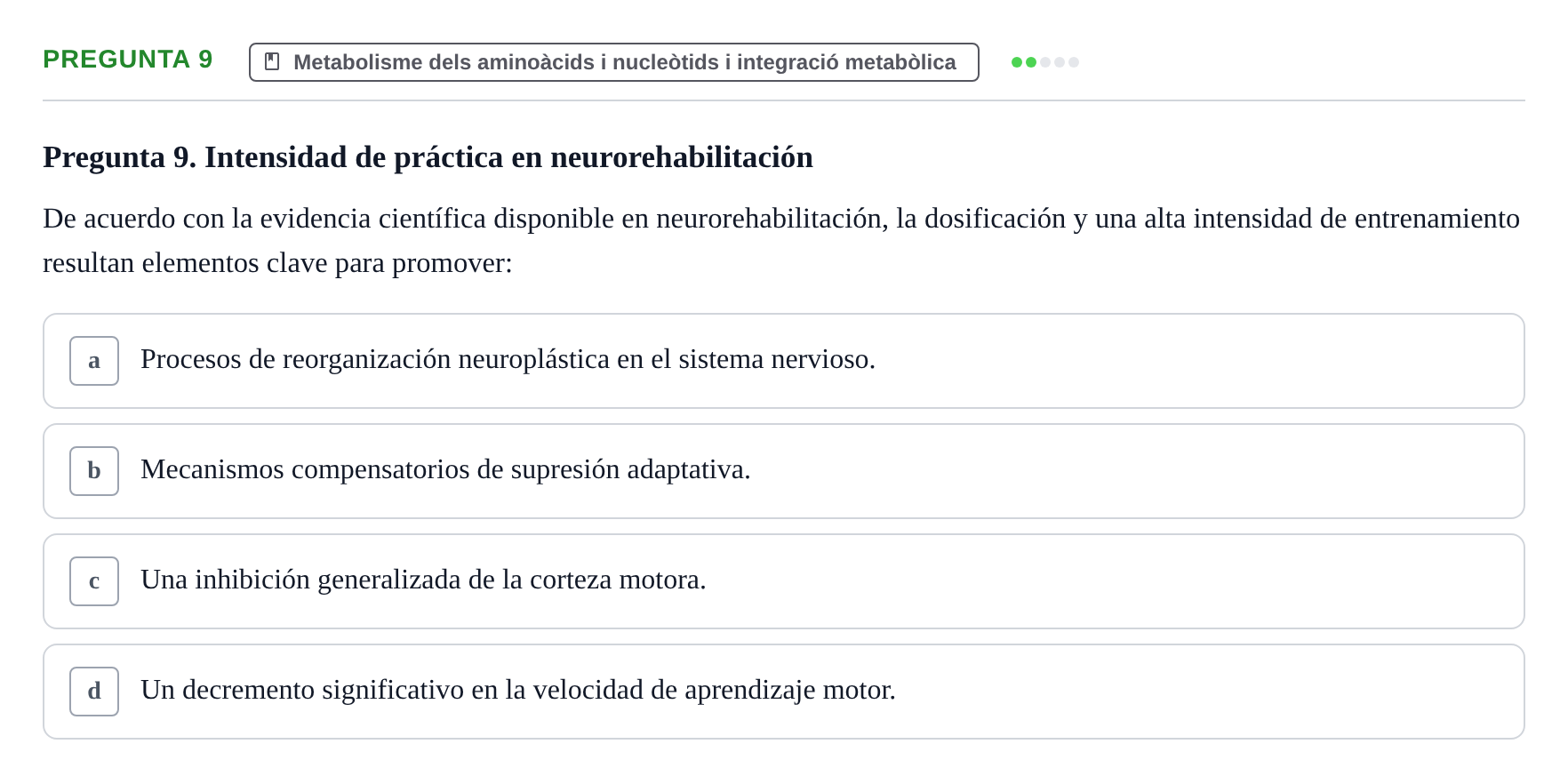 Enunciado: Pregunta 9