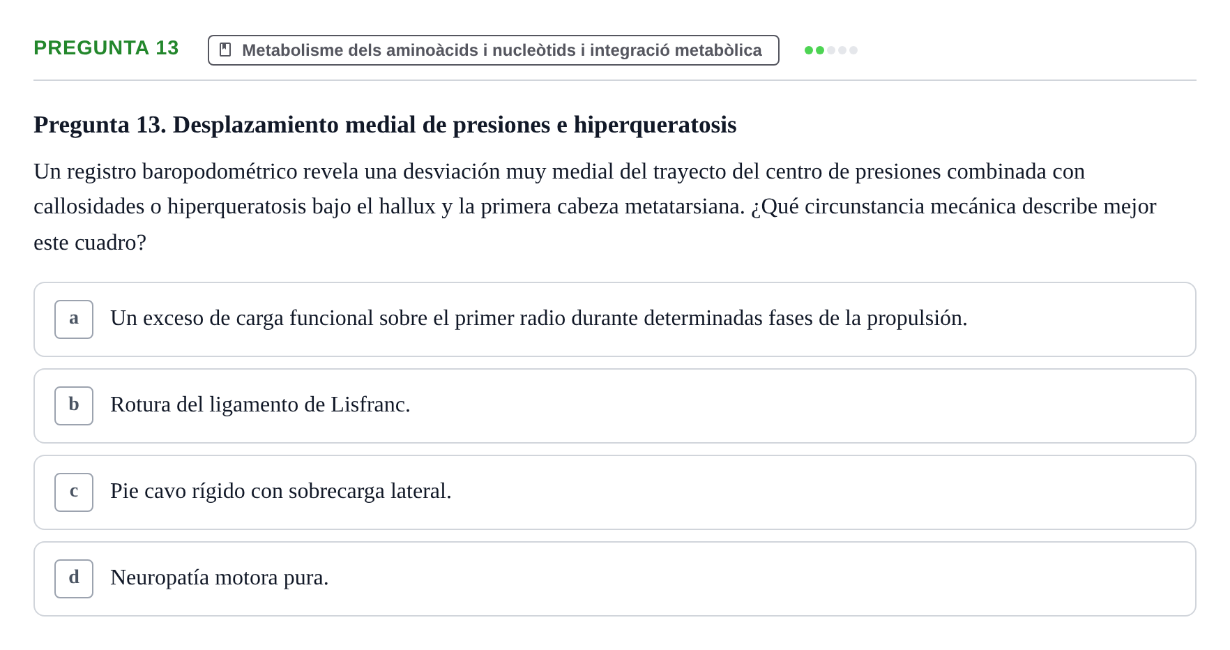 Enunciado: Pregunta 13