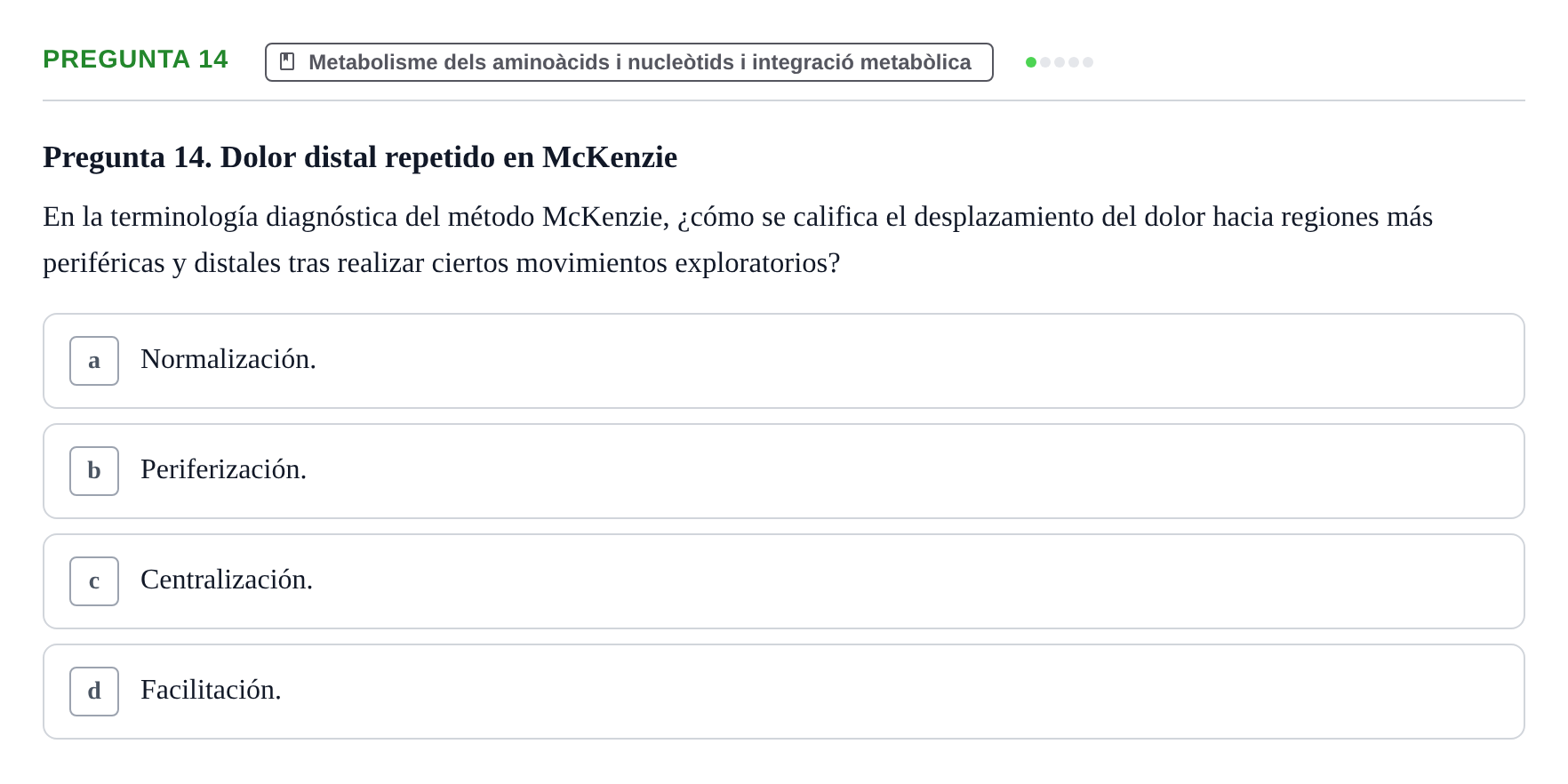 Enunciado: Pregunta 14