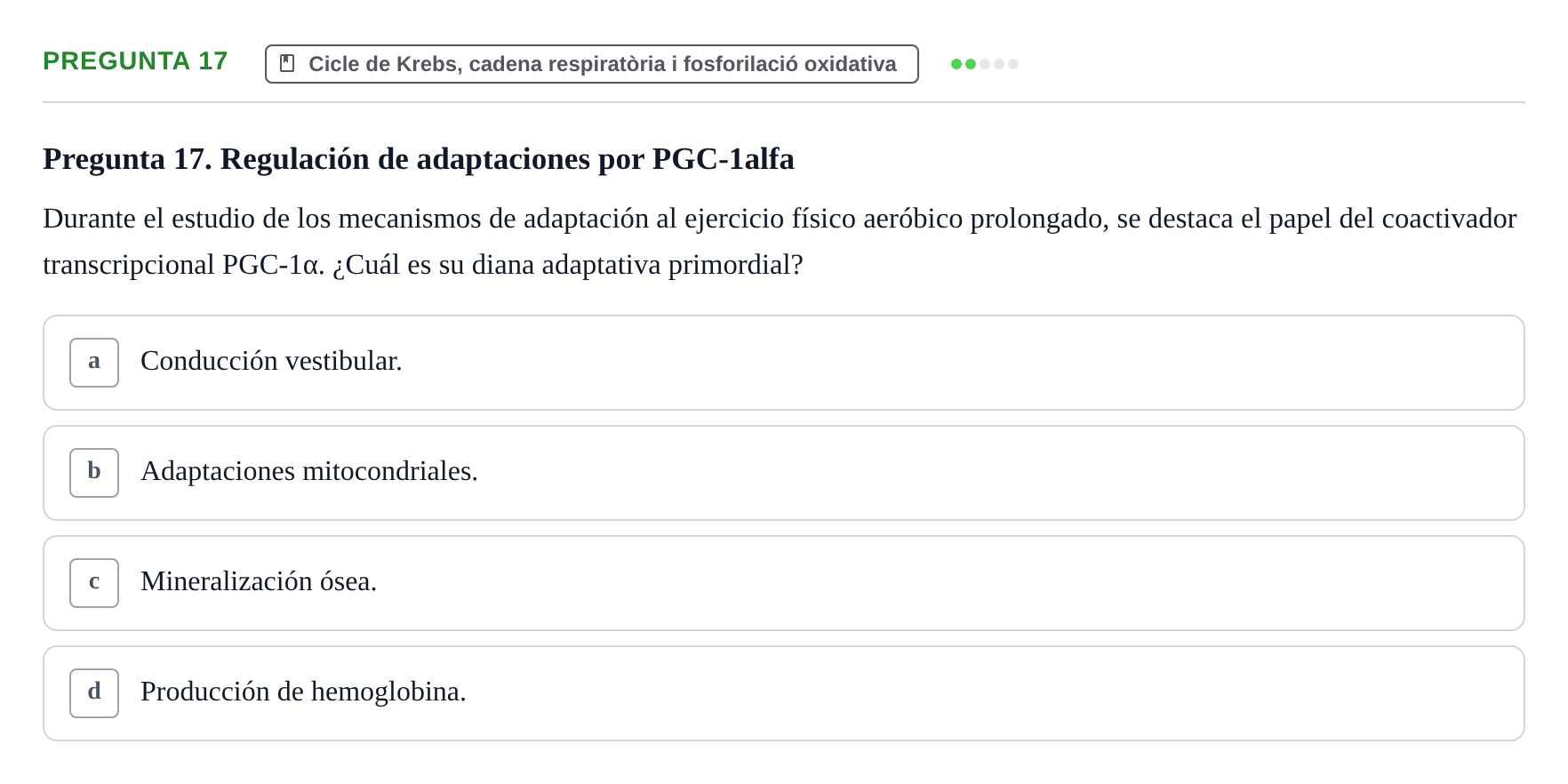 Enunciado: Pregunta 17