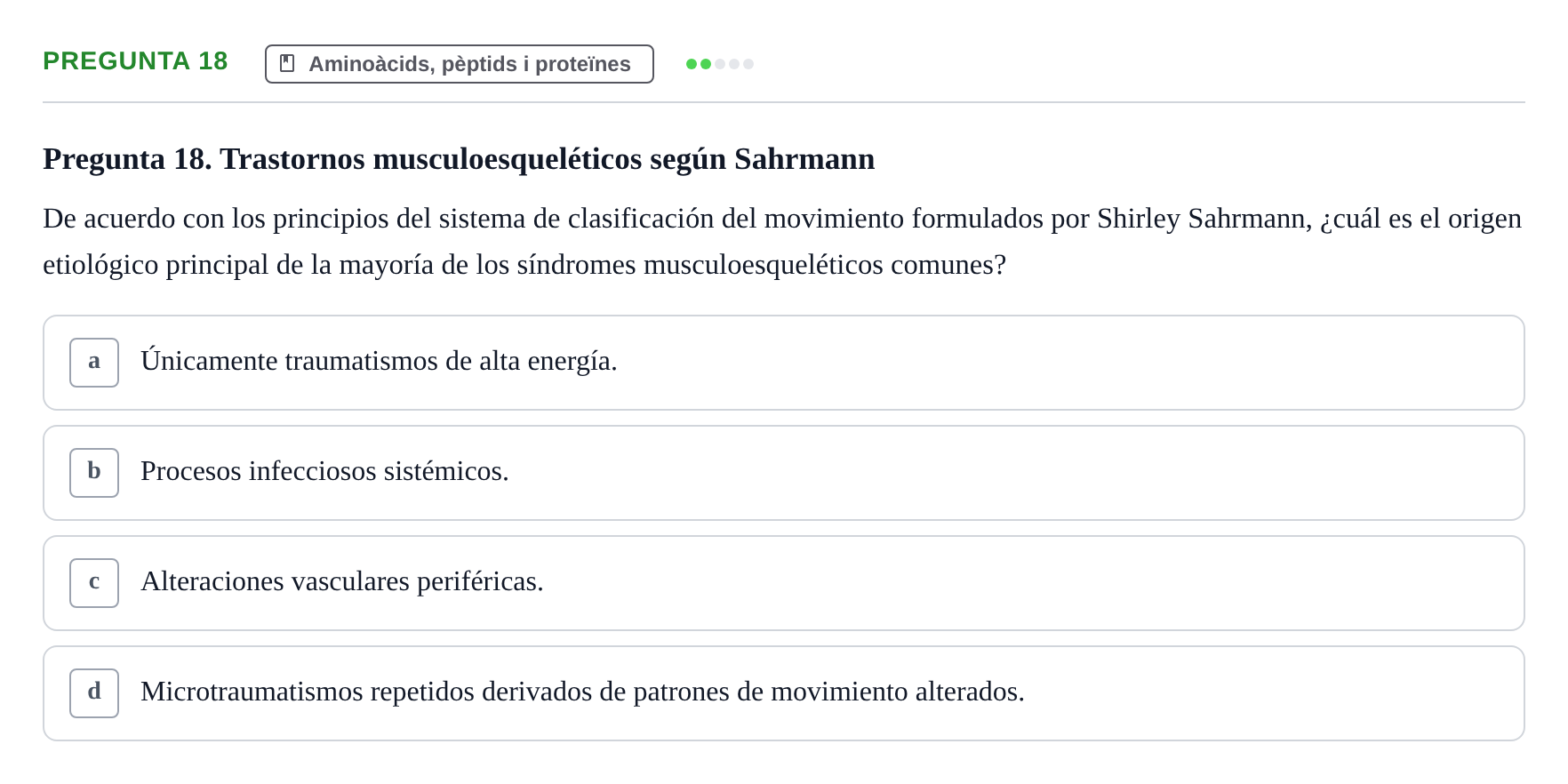 Enunciado: Pregunta 18