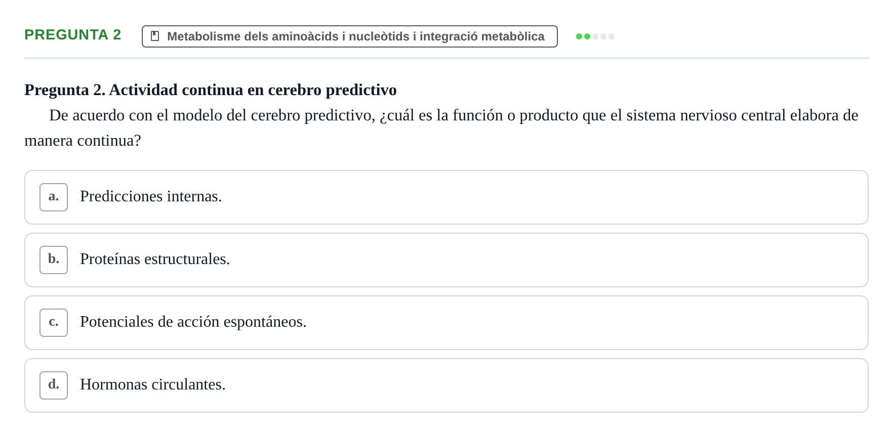 Enunciado: Pregunta 2