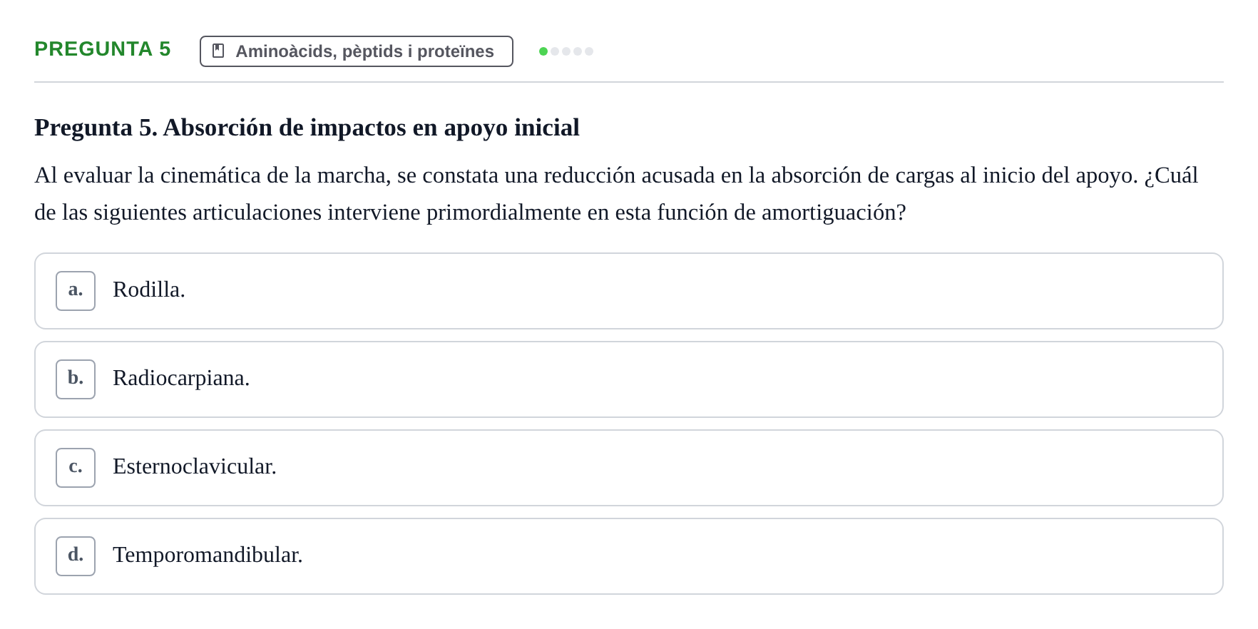 Enunciado: Pregunta 5