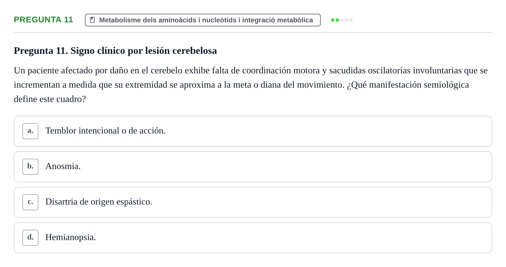 Enunciado: Pregunta 11