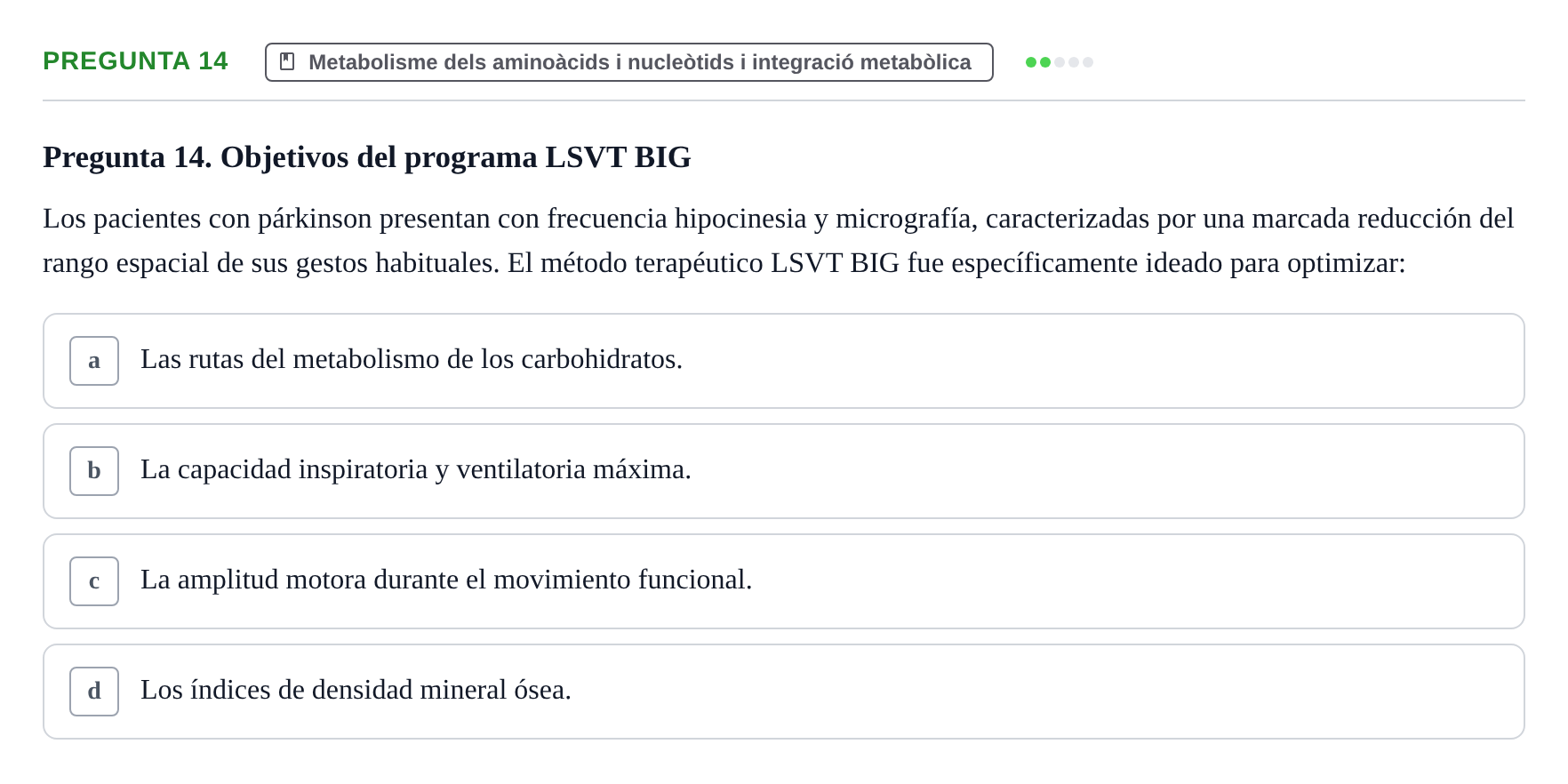 Enunciado: Pregunta 14