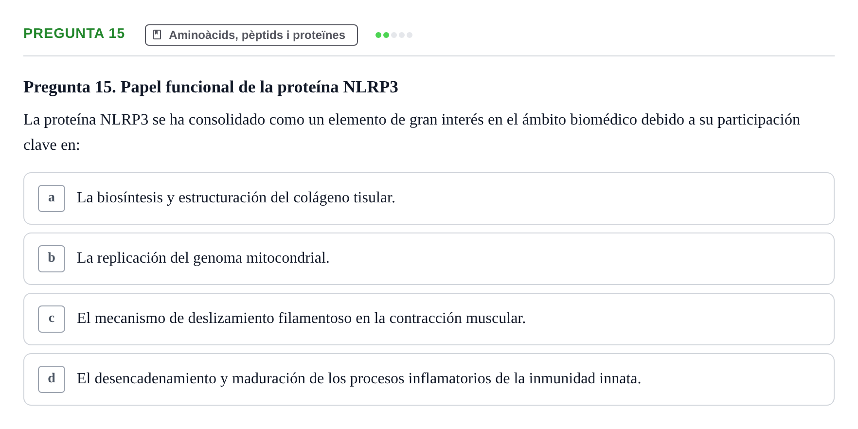 Enunciado: Pregunta 15