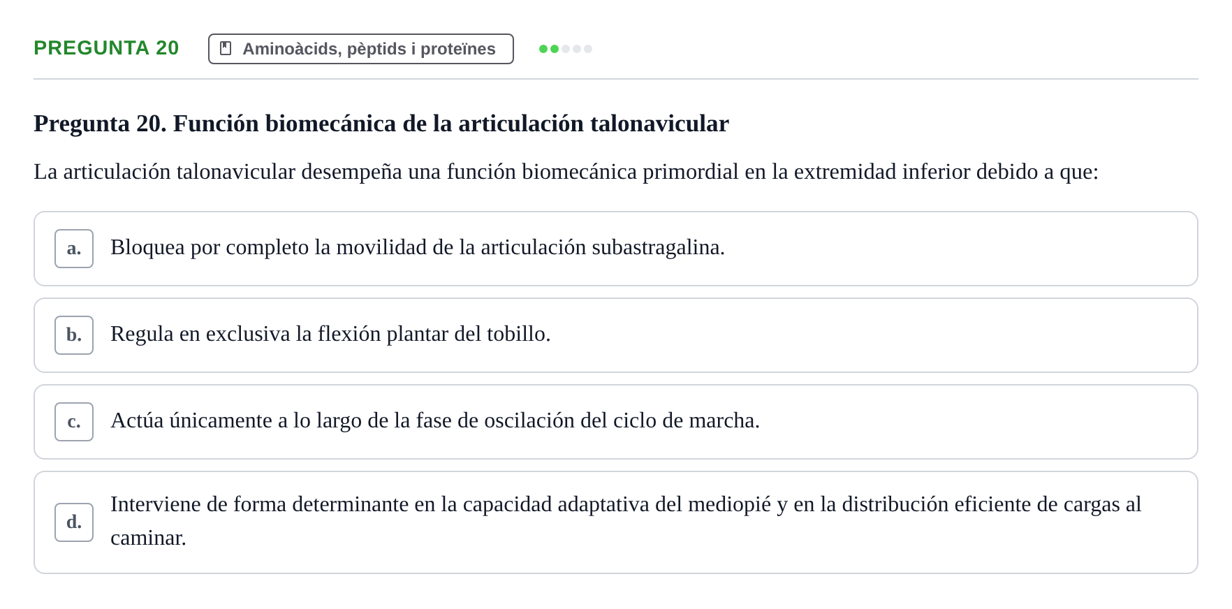 Enunciado: Pregunta 20