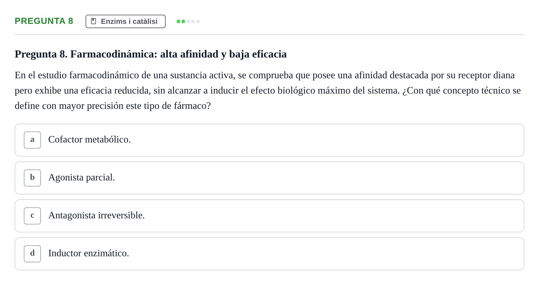 Enunciado: Pregunta 8