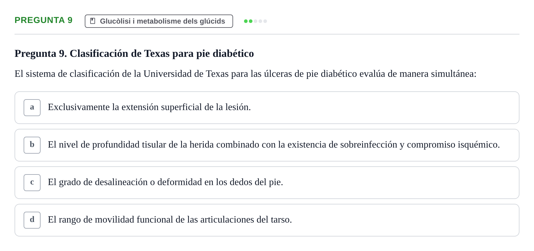 Enunciado: Pregunta 9